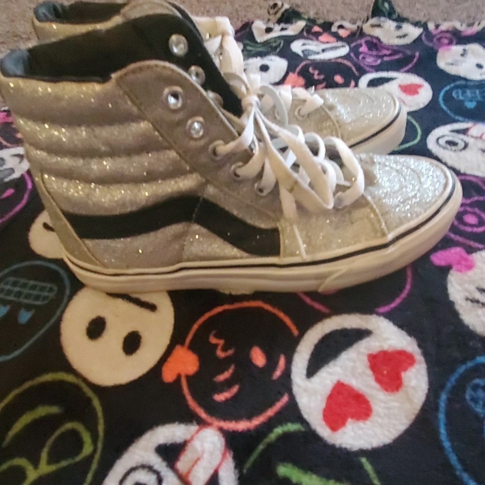 Vans silver and blk